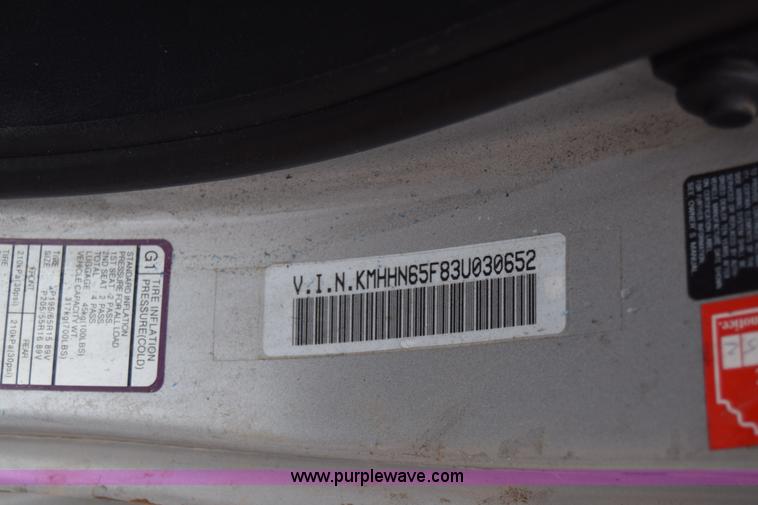 image for item K4823 2003 Hyundai Tiburon GT SUV