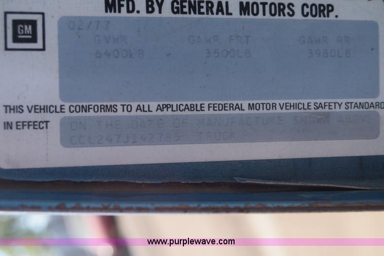 image for item K4829 1977 Chevrolet Bonanza 20 pickup truck