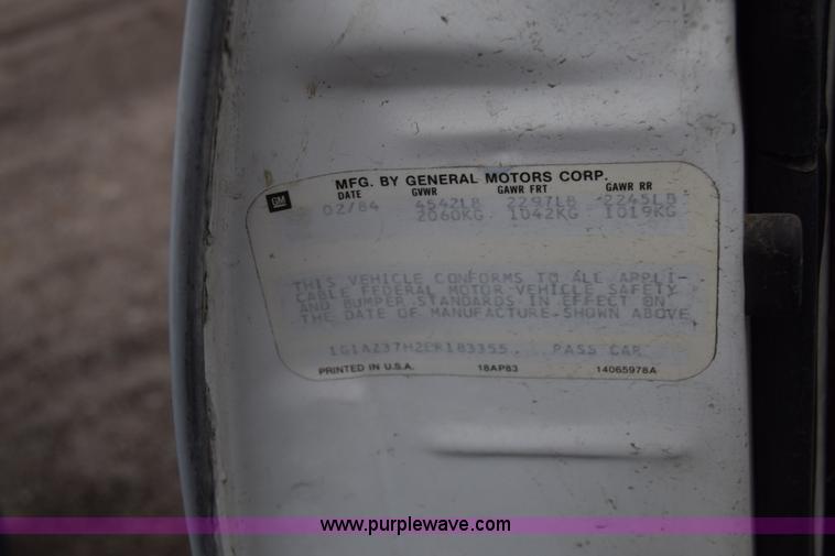 image for item K4902 1984 Chevrolet Monte Carlo