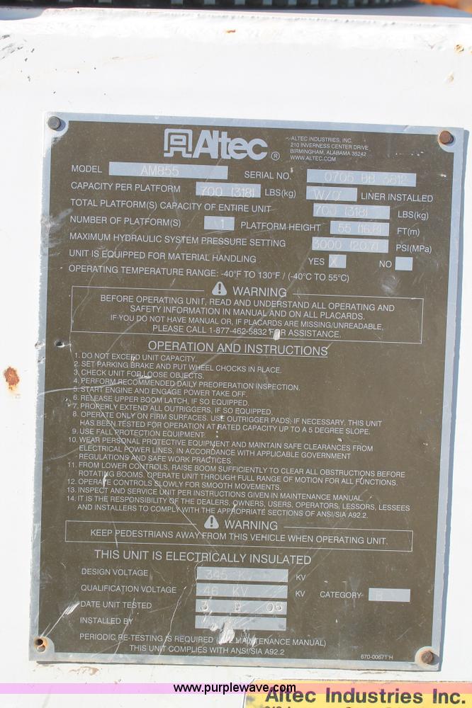 image for item J1319 2006 International 7300 bucket truck