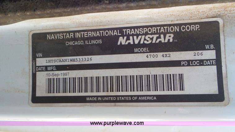 image for item J1335 1998 International 4700 flatbed truck