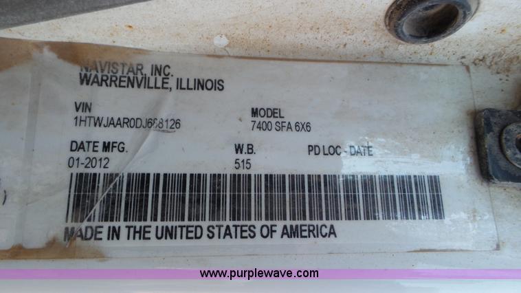 image for item J1336 2013 International WorkStar 7400 pressure digger truck