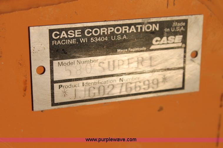 image for item J1341 2000 Case 580 Super L backhoe