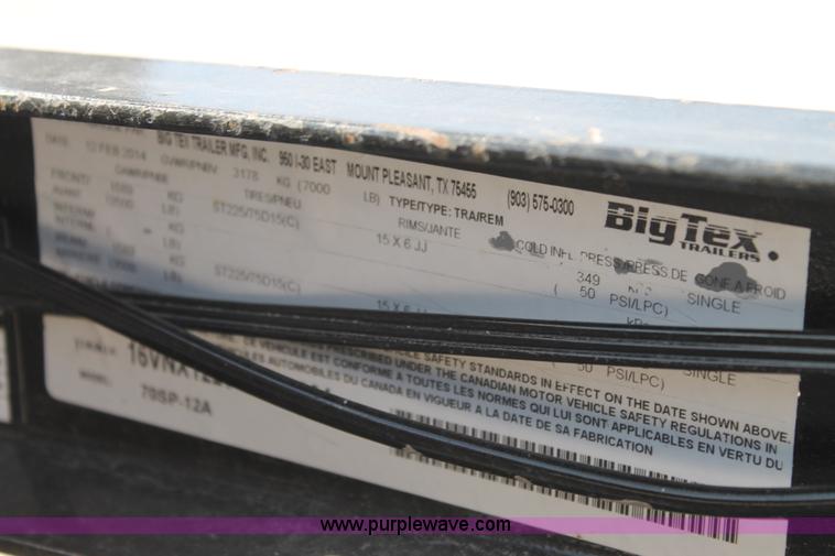 image for item L4468 2014 Big Tex utility trailer