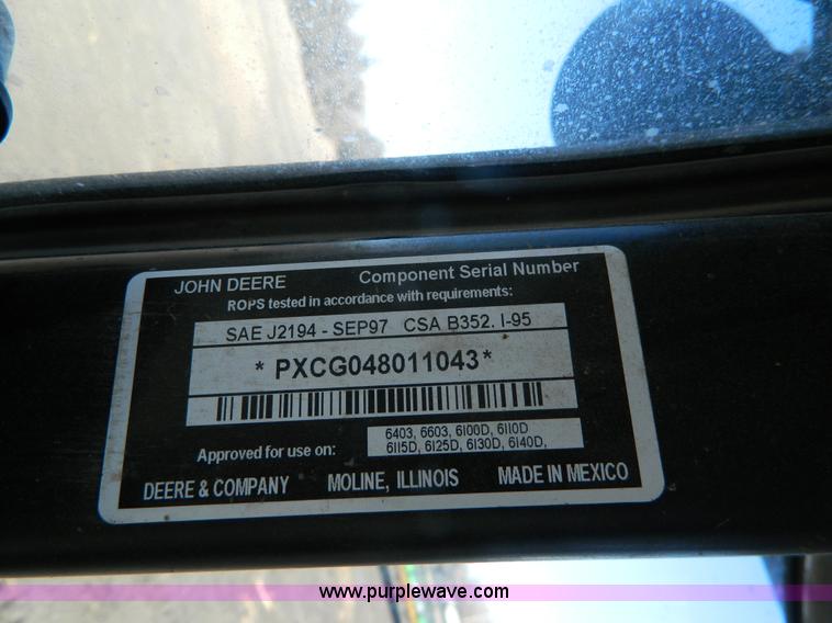 image for item BQ9995 2012 John Deere 6140D MFWD tractor