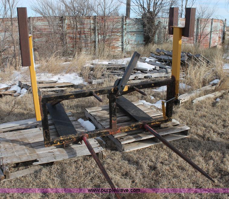 image for item J1324 Shop built forklift bale spear