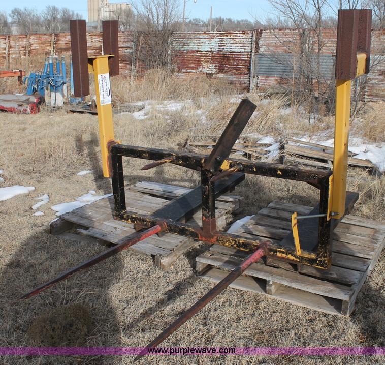 image for item J1324 Shop built forklift bale spear