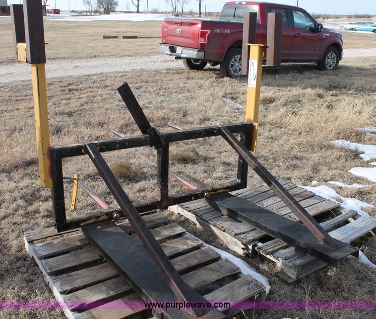 image for item J1324 Shop built forklift bale spear