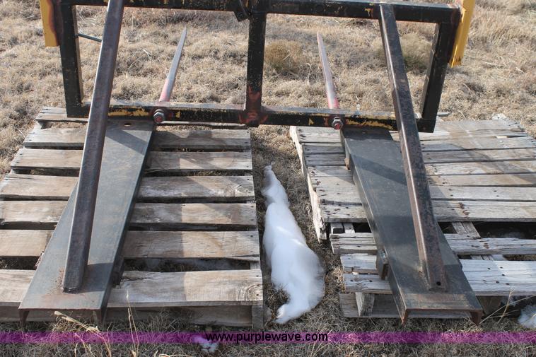 image for item J1324 Shop built forklift bale spear