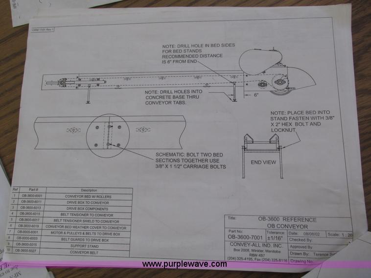 image for item J8785 Convey All under bin open bed roller conveyor