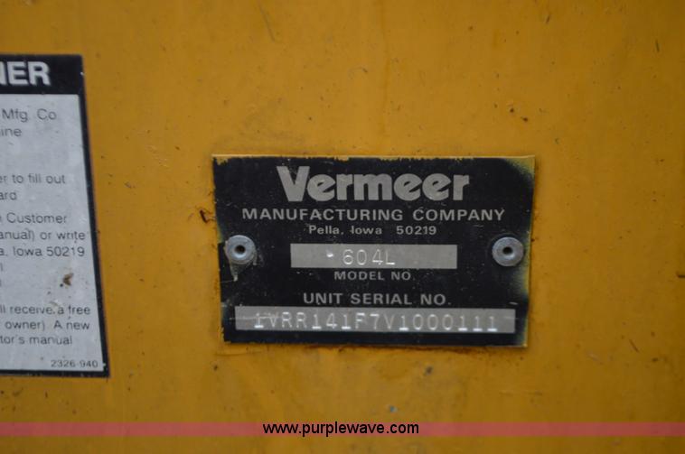 image for item K5376 1997 Vermeer 604L round baler