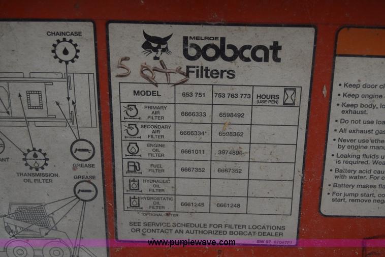 image for item L1228 1994 Bobcat 10 skid steer