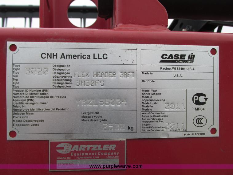 image for item N9348 2011 Case IH 3020 flex header