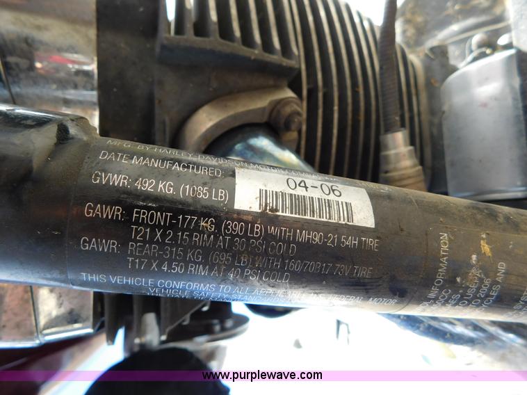 image for item AW9294 2006 Harley Davidson Dyna Wide Glide motorcycle