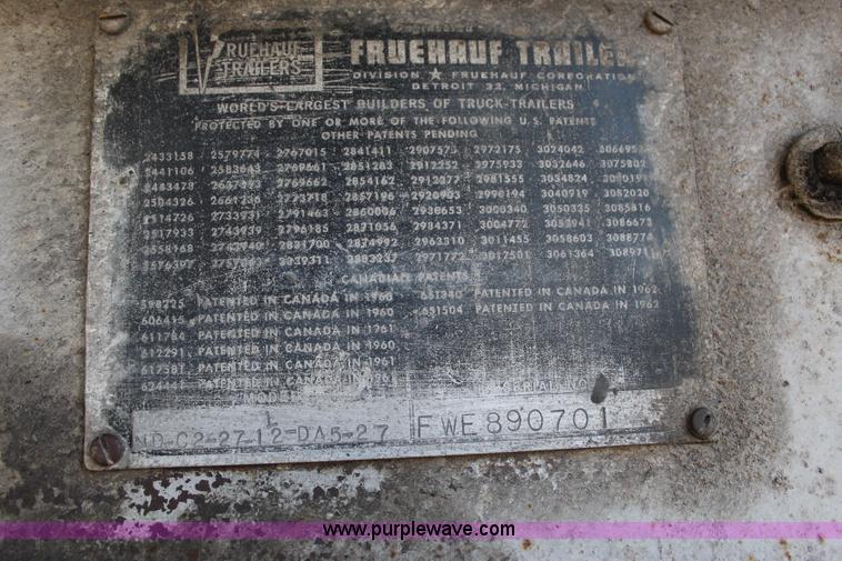 image for item J7638 1964 Fruehauf end dump trailer