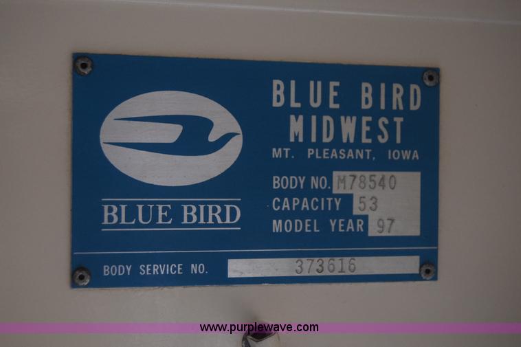 image for item L1198 1997 GMC Blue Bird school bus