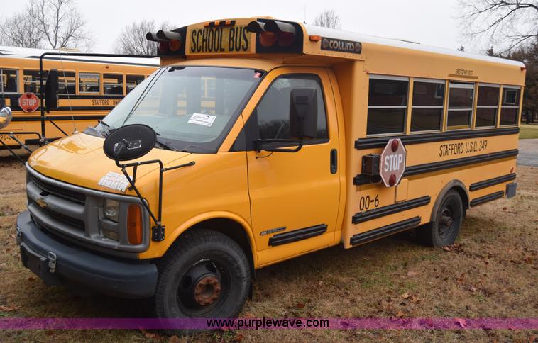 image for item L1199 2000 Chevrolet Express 3500 Cargo school bus