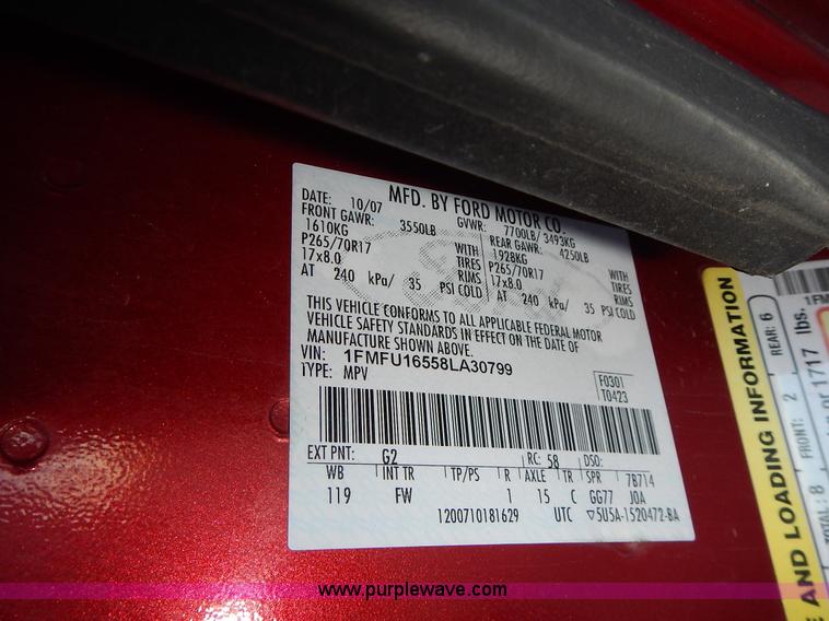 image for item L3634 2008 Ford Expedition XLT SUV