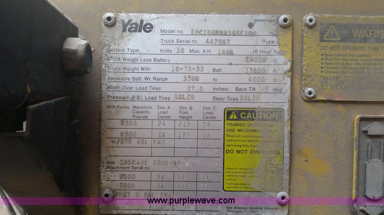 image for item H2588 Yale Electric forklift