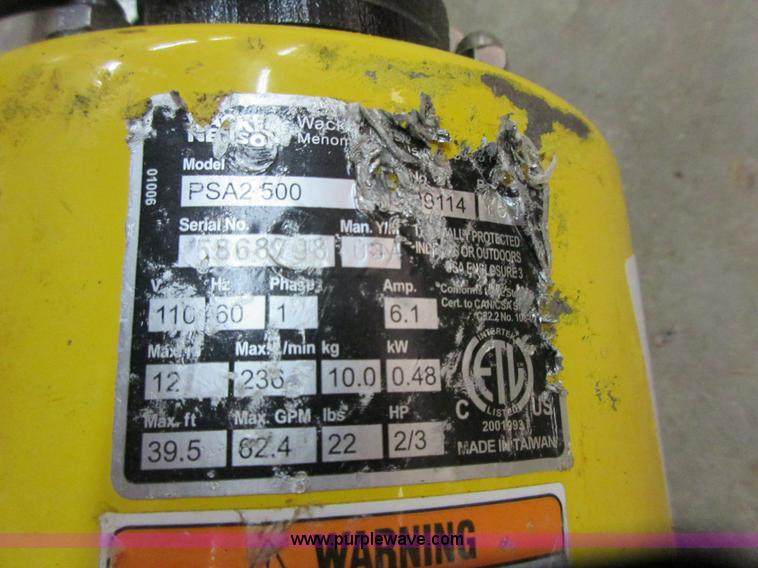 image for item I1768 Wacker PSA2500 water pump