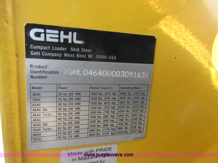 image for item I1820 2006 Gehl 4640 skid steer