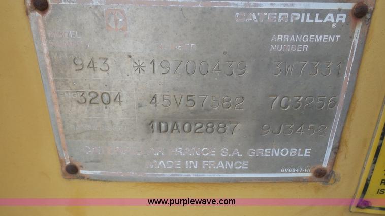 image for item J4523 1987 Caterpillar 943 track loader