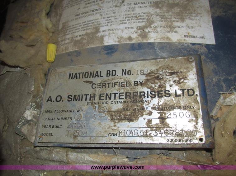 image for item J8787 2000 A.O. Smith DW1480 copper boiler