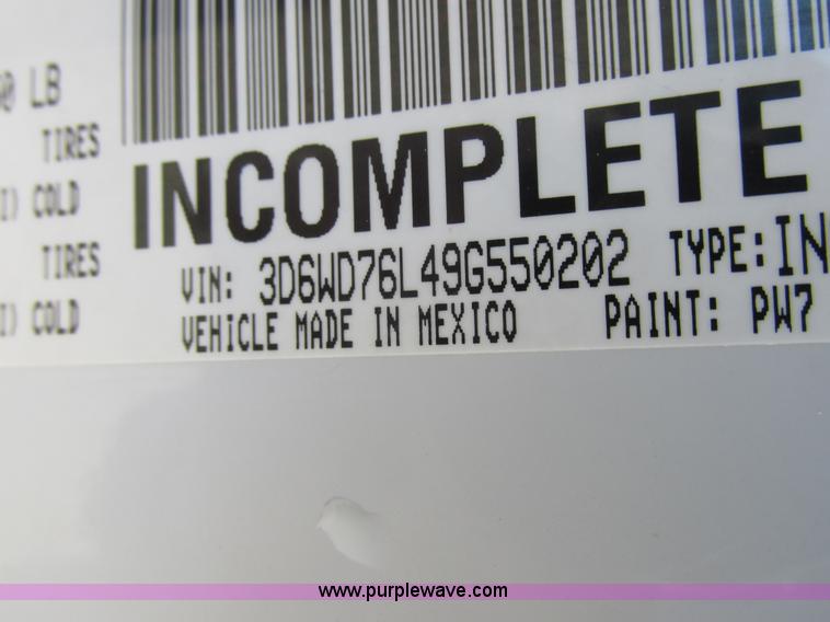 image for item L4162 2009 Dodge Ram 5500 bucket truck