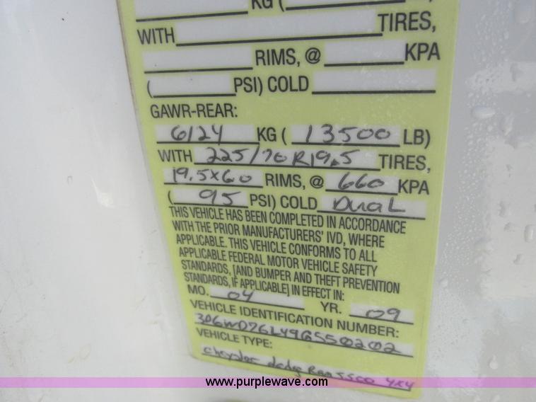 image for item L4162 2009 Dodge Ram 5500 bucket truck