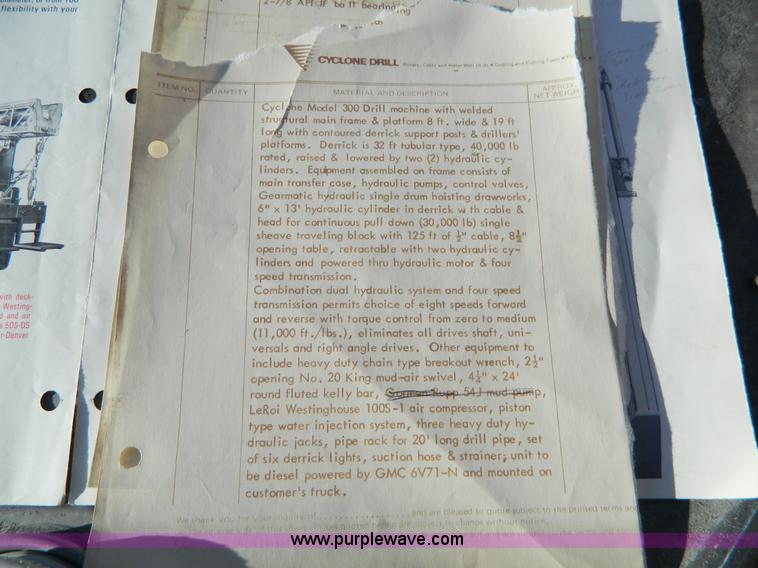 image for item L7299 1987 GMC Brigadier drill rig truck