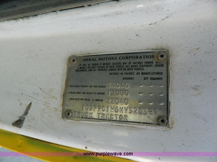 image for item L7299 1987 GMC Brigadier drill rig truck