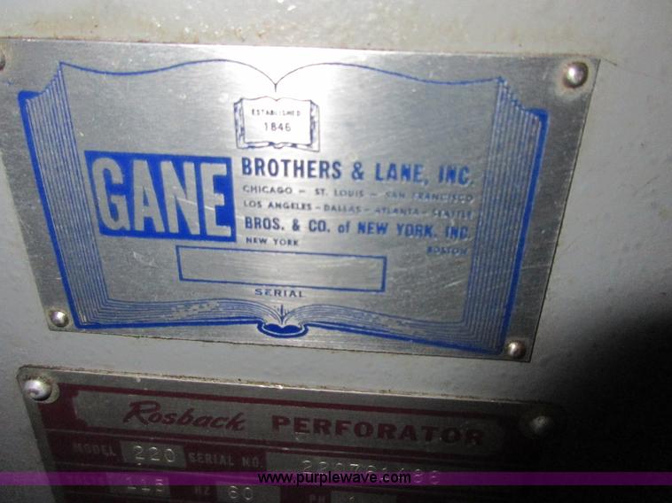 image for item BB9012 Rosback 220 paper scoring and perforating machine