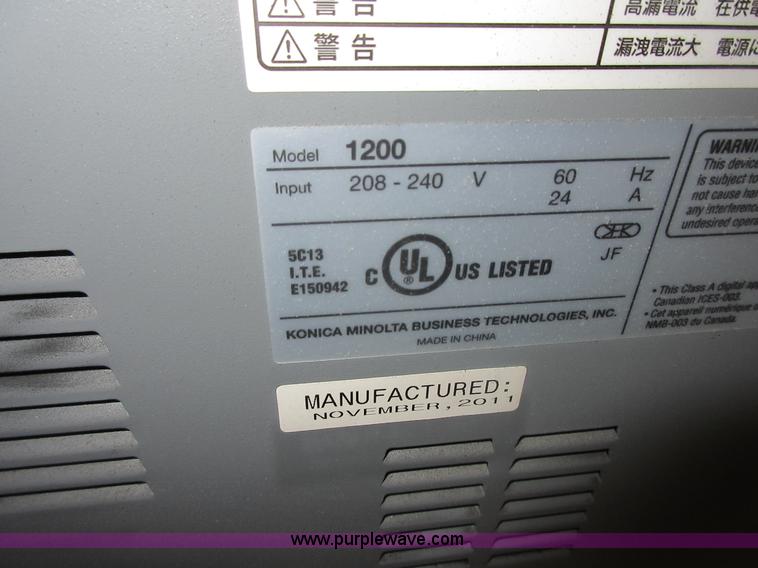 image for item BB9014 Konica Minolta B12HUB Pro 1200 black and white production printer