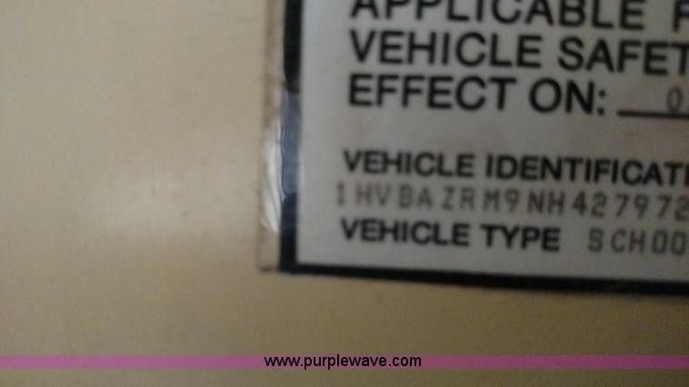 image for item L6003 1992 International 3700 school bus