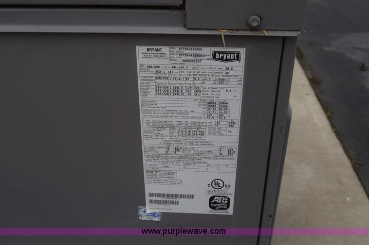 image for item BO9573 Bryant heating and cooling system