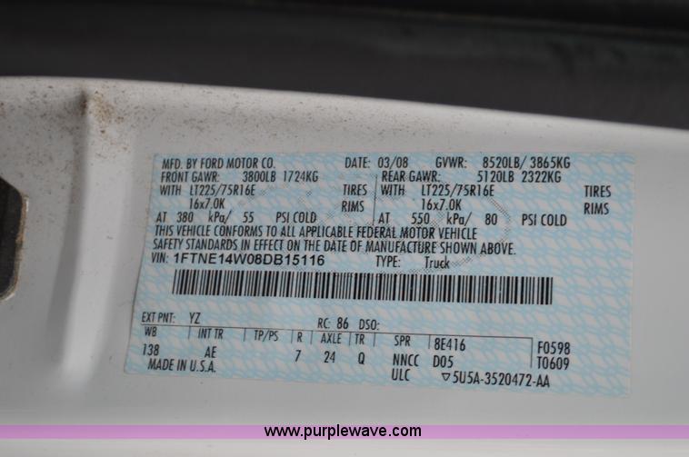 image for item K5377 2008 Ford E150 van