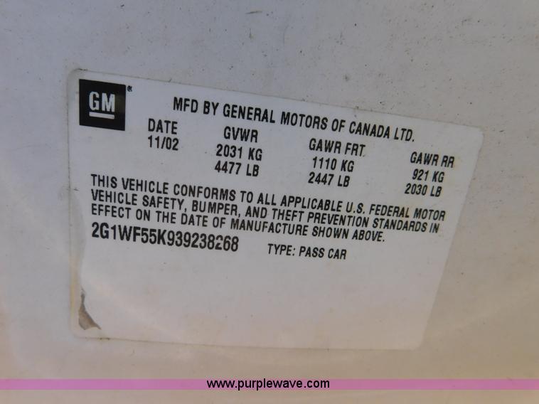 image for item K5408 2003 Chevrolet Impala