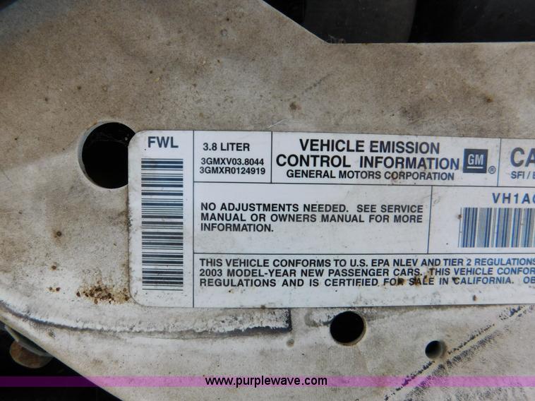 image for item K5409 2003 Chevrolet Impala