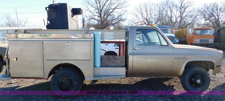 image for item K5411 1982 Chevrolet C30 Custom Deluxe utility truck