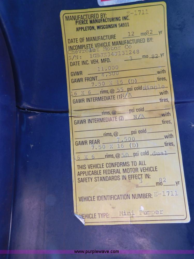 image for item K5411 1982 Chevrolet C30 Custom Deluxe utility truck