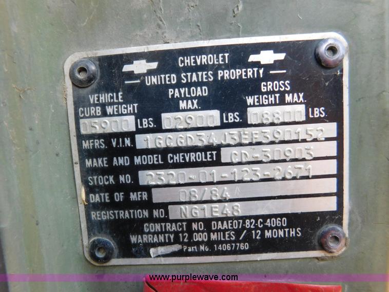 image for item K5412 1984 Chevrolet pickup truck