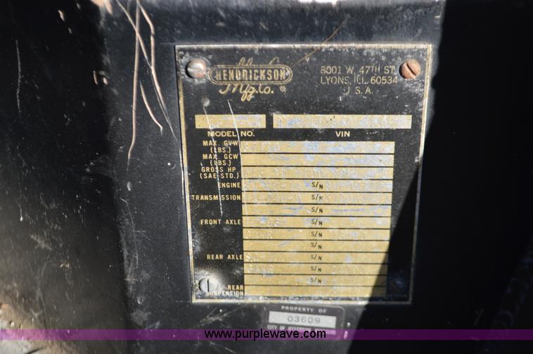 image for item K5424 1982 Hendrickson fire truck