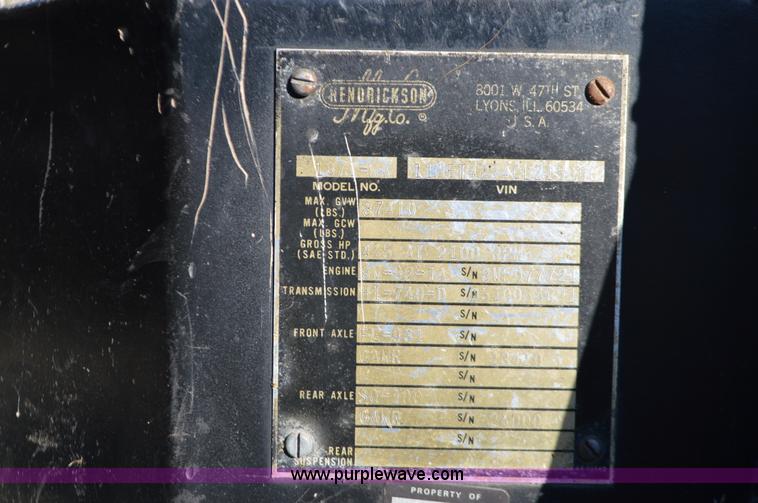 image for item K5424 1982 Hendrickson fire truck