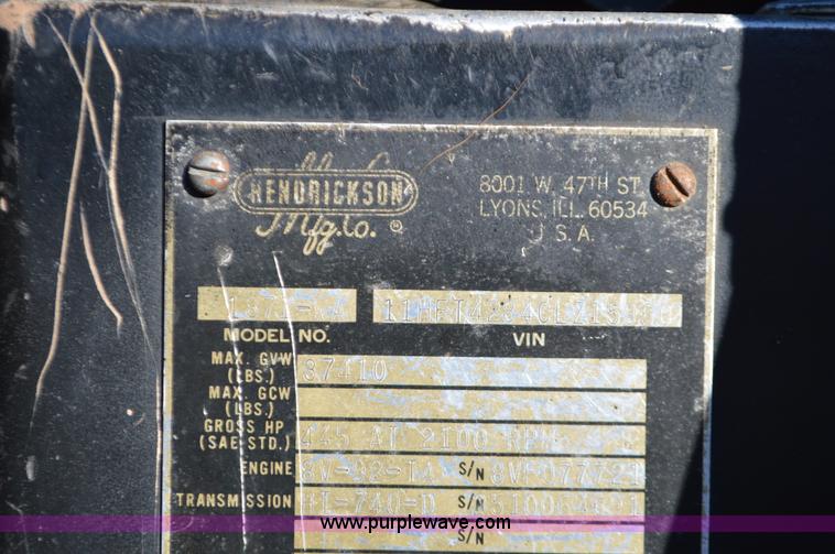 image for item K5424 1982 Hendrickson fire truck