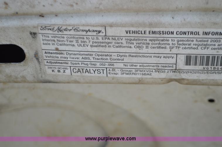 image for item K5430 2003 Ford Crown Victoria Police Interceptor