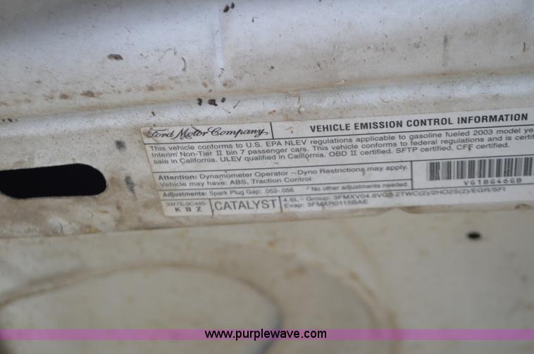 image for item K5431 2003 Ford Crown Victoria Police Interceptor