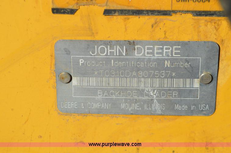 image for item K5450 1995 John Deere 310D backhoe