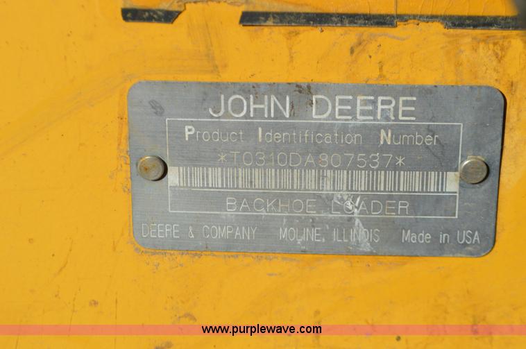 image for item K5450 1995 John Deere 310D backhoe