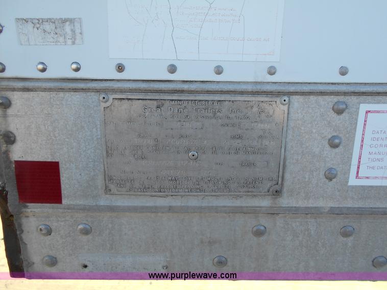 image for item L1124 1990 Great Dane 7211TZ1A refrigerated trailer