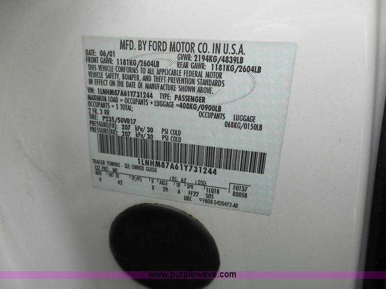 image for item L3662 2001 Lincoln LS